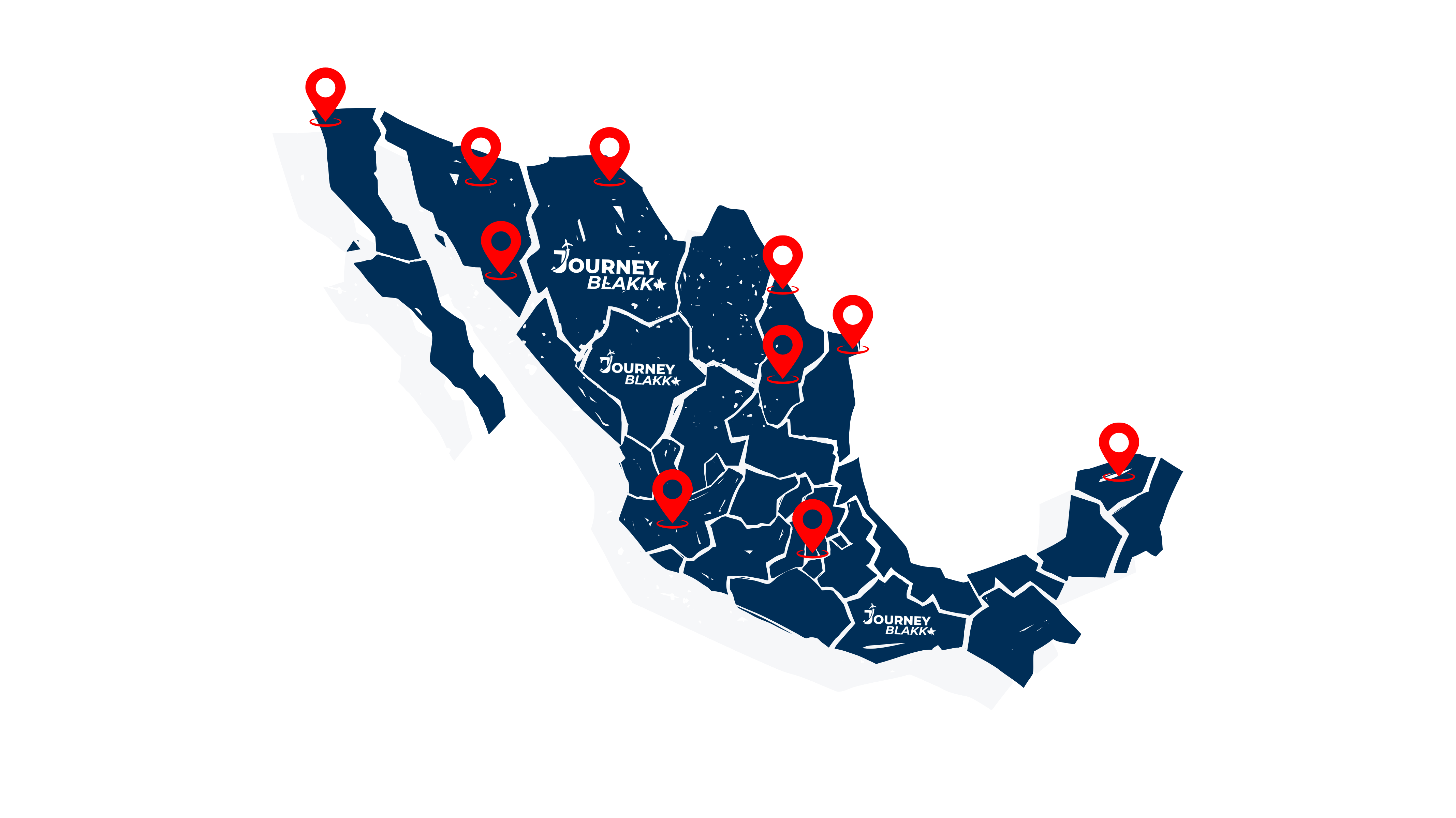 Mapa de consulados en México